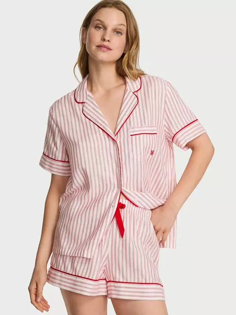 Victoria's Secret - Conjunto de pijama curto de flanela Print