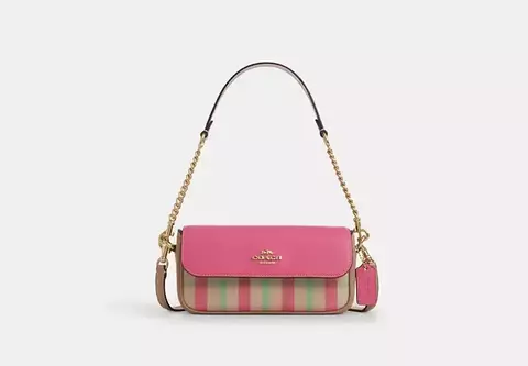 Coach - Bolsa Hailey com aba e estampa xadrez - comprar online