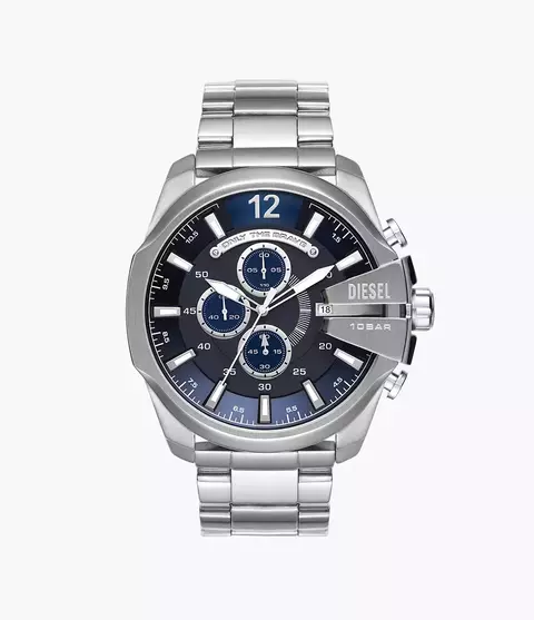 Relógio Diesel Masculino Mega Chief Cronógrafo em Aço Inoxidável