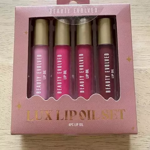 Conjunto De 4 Lip Oil Lux - Tons De Rosa E Vermelho