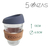 Imagen de Vaso Vidrio Con Tapa Silicona 310 Ml Con Agarre Eco Life