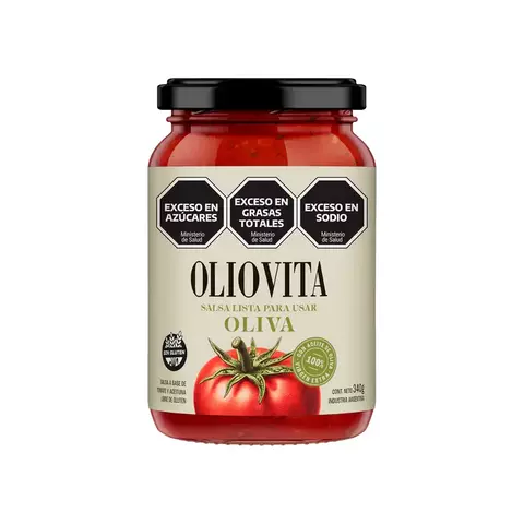 Oliovita Salsa De Tomate Sabor Oliva X 340 Gr Sin Gluten - comprar online