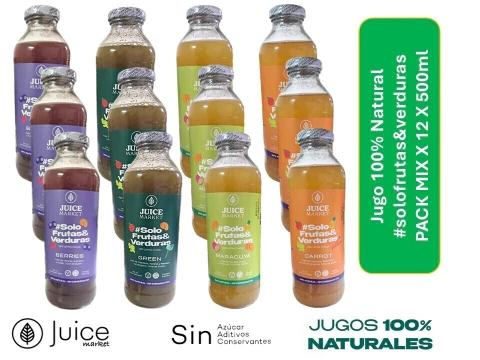 Jugo Juice Market 100% Natural Pasteurizado Mix 12 X 500ml - comprar online
