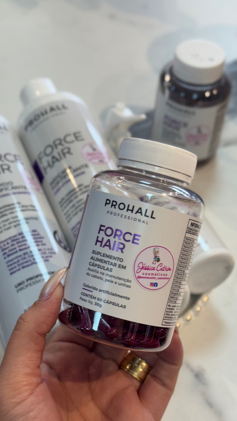 Force Hair Crescimento Acelerado Cabelo e Unha 60 cápsulas - comprar online