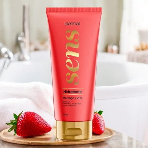 Labotrat Sens Morango + Rubi - Loção Hidratante Corporal 200g