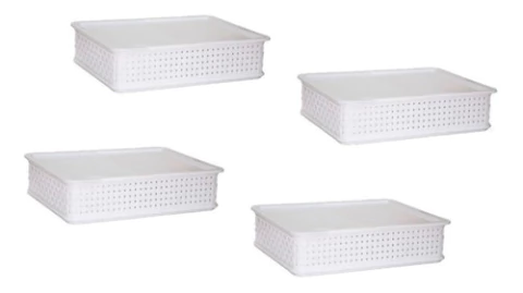 Cesto Ratan Mini Grande Bajo C/tapa Art 1835 X4 U Colombraro - comprar online