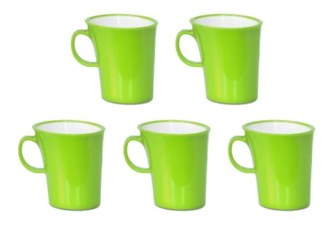 Taza/jarro Mug Bicolor C/asa Art 5211 X5 Unidades Colombraro