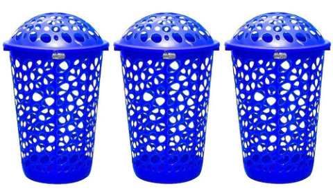 Canasto Cesto Ropa Sucia Plastico X 3 U. Art 9150 Colombraro