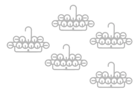 Percha Gancho P/ Cintos Y Corbatas Art. 8031 X 5u Colombraro