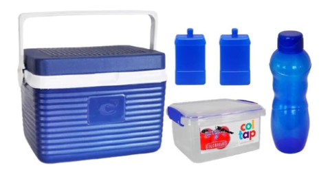 Set Escolar Grande Lunchera Frio Box Colombraro