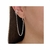 Brinco Argola Com Corrente E Piercing Prata 925 - comprar online