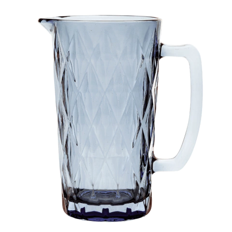Jarra de Vidro Diamond Azul Safira 1L Mesa Posta Água Suco Bebidas - comprar online