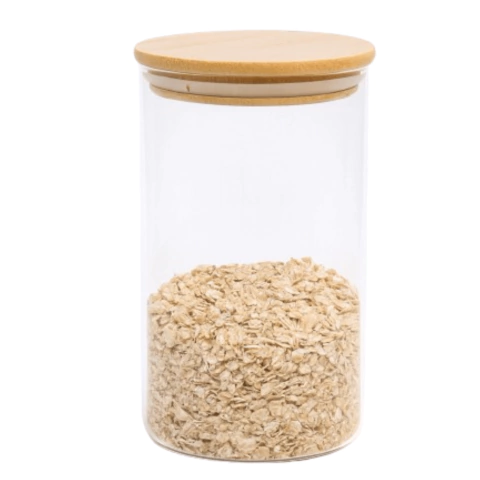 Pote de Vidro Hermético Borossilicato Transparente 850ml Mantimentos Grãos Decoração Cozinha