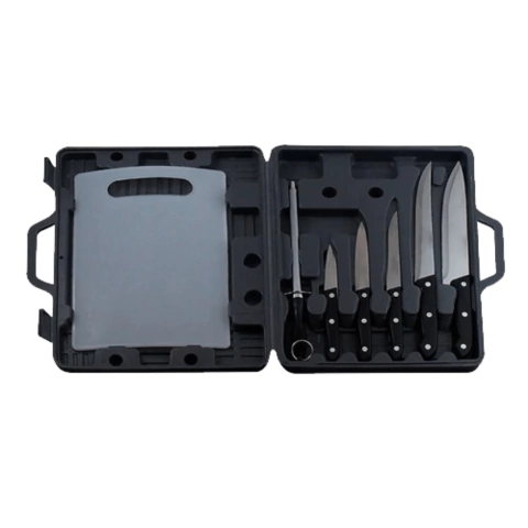Kit 8 Peças Conjunto de Faqueiro C/ Mala Gourmet Cozinha Completo