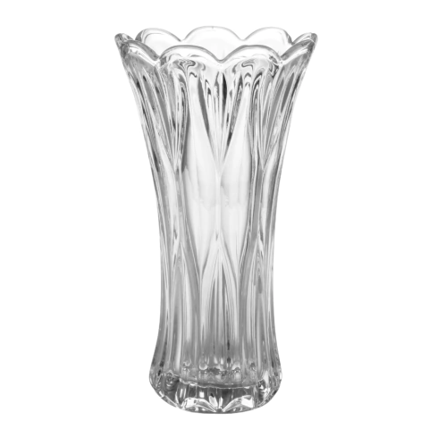 Vaso de Vidro Decorativo Cristal 12x23cm Arranjo Flores Decoração Luxo