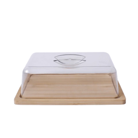 Porta Frios Queijos Frutas Tábua De Bambu Retangular Com Tampa Mesa Posta Cozinha