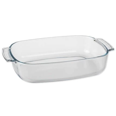 Travessa De Vidro Borossilicato Retangular 2,7L 22,5x6,5x34,5cm Resistente Servir Mesa Posta
