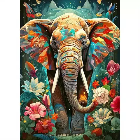 Kit de pintura por números - Elefante Zen - comprar online