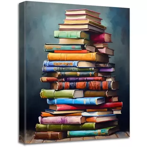 Kit de pintura por números - Pila de libros