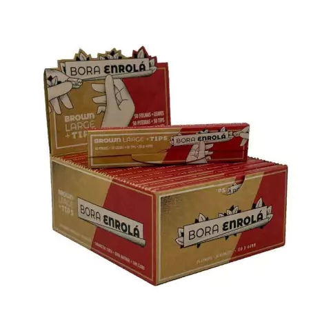 Seda Bora Enrolá Brown King Size + Tips