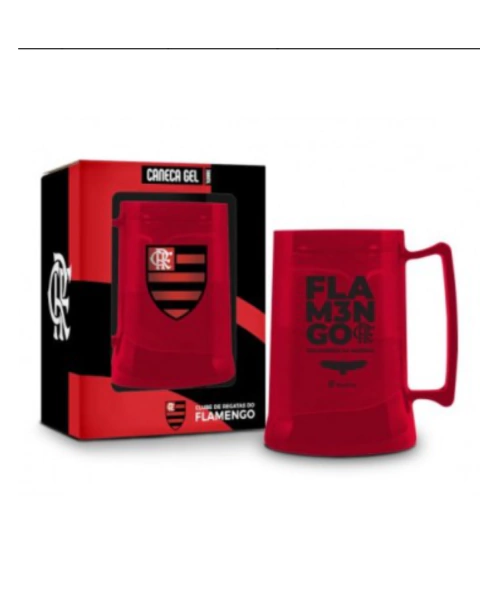 CANECA GEL 300ML TIMES - FLAMENGO VERMELHA 2