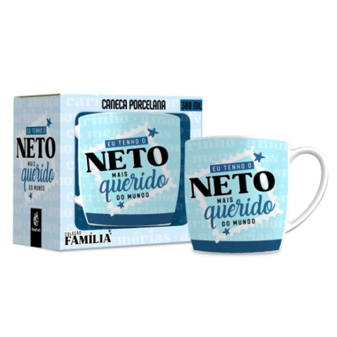 CANECA PORCELANA URBAN 300ML FAMILIA - NETO QUERIDO