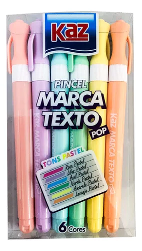 PINCEL MARCA TEXTO 6 CORES PASTEL POP