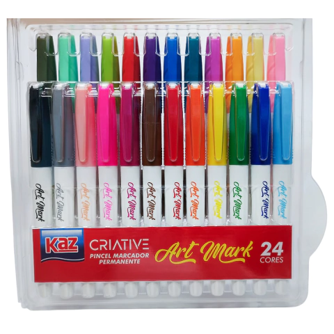 PINCEL MARCADOR PERMANENTE 24 CORES