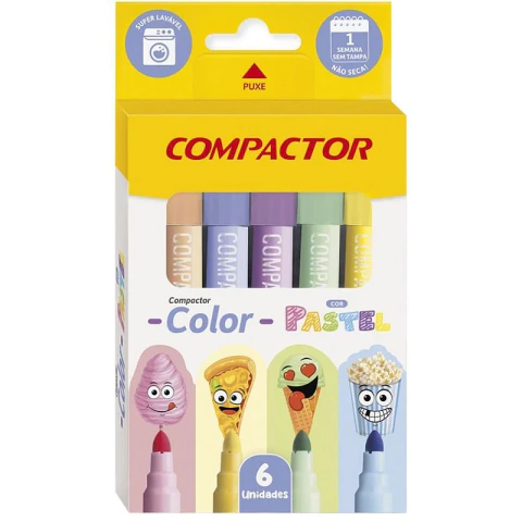 HIDROGRAFICA COMPACTOR COLOR PASTEL C/6