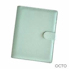 Case PU VERDE AGUA para Caderno de Disco P (A5)