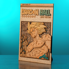 Quadro em Camadas Gravado A Laser - Goku Super Saiyajin