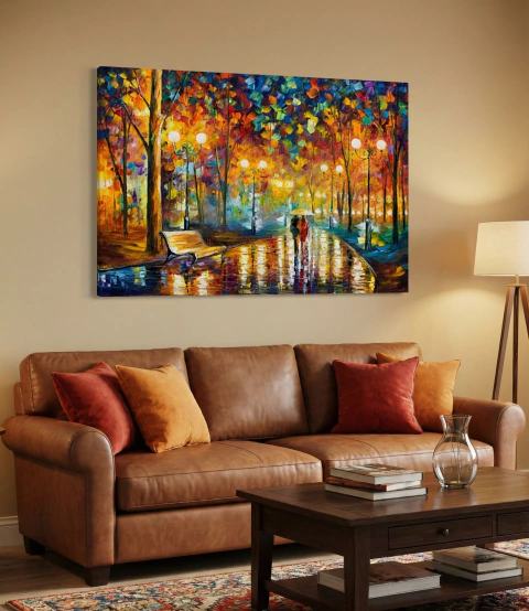 Cuadro Couple Under One Umbrella - Leonid Afremov - comprar online