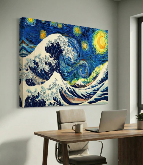 Cuadro La gran ola de Kanagawa x Van Gogh - comprar online