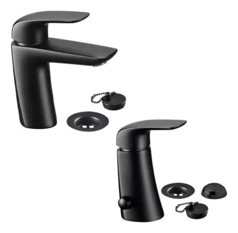 Combo Grifería Fv Epuyen Monocomando Lavatorio Bidet Negro