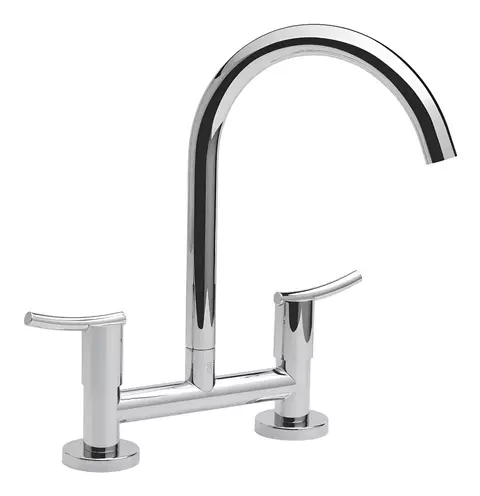 Grifo de cocina doble comando FV 39 Libby 0428/39 cromo acabado cromado