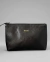 Necessaire Média em Couro Legítimo - Preto