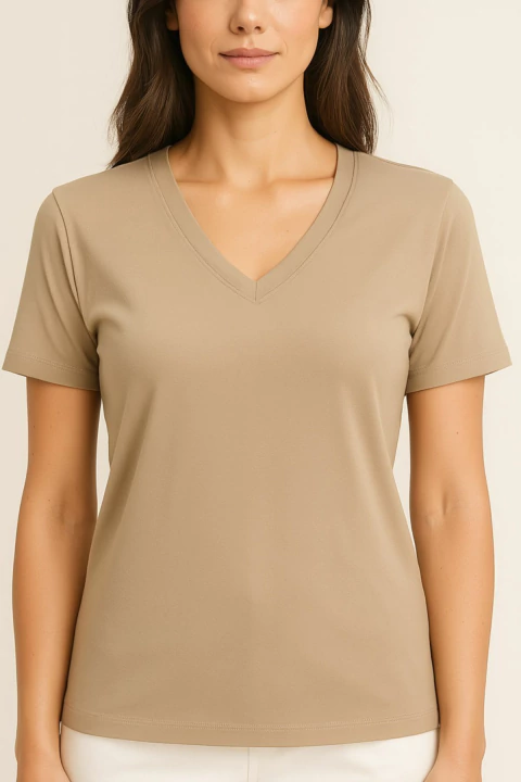 Tshirt Camiseta Gola V - Bege - comprar online