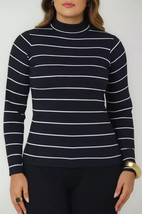 Blusa Cacharrel Listrada - Preto - comprar online