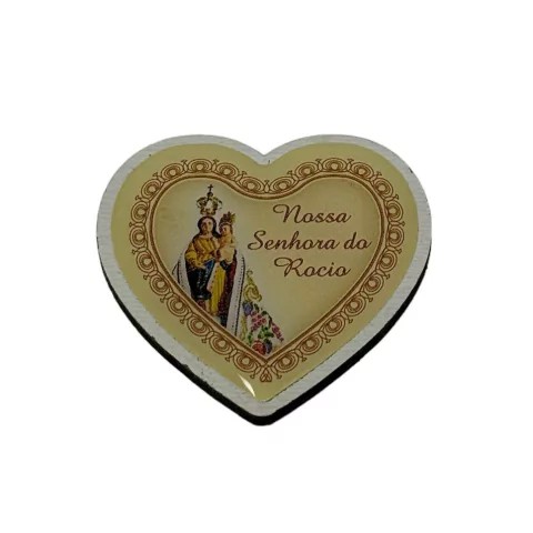 Imã de geladeira coração Nossa Senhora do Rocio