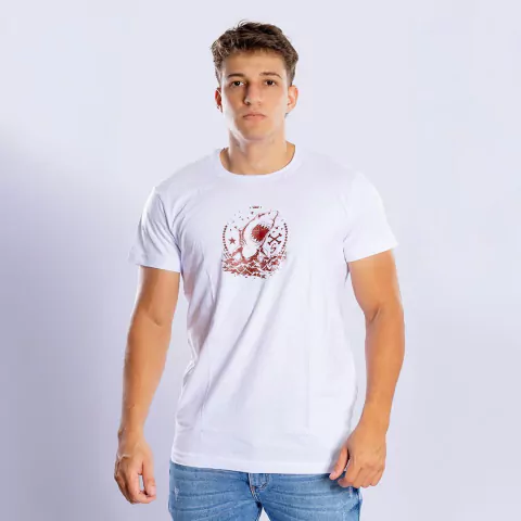 Camisetas Masculinas Gola O Estampada - comprar online
