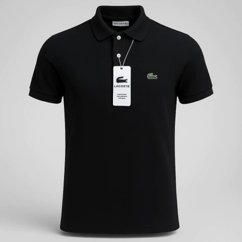 Gola Polo Masculina Lacoste Preta - comprar online
