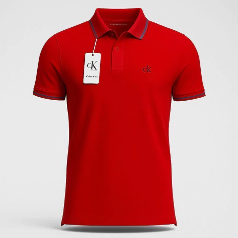 Gola Polo Masculina Calvin Klein Vermelha - comprar online
