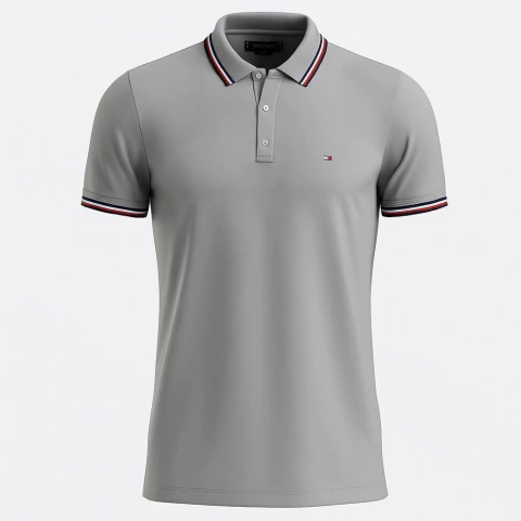 Gola Polo Masculina tommy cinza - comprar online