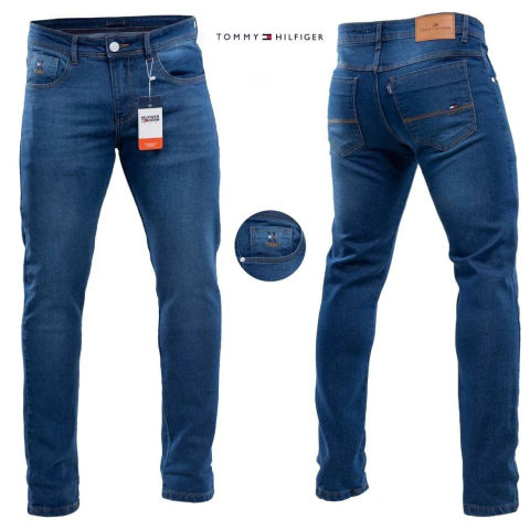 Calça jeans Masculina Tommy Slim de Alta Elasticidade Masculina - comprar online
