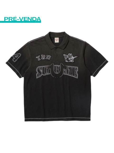Polo Supreme®/True Religion® AppliquÃ© Preta - comprar online