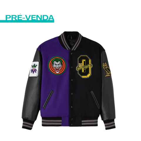Jaqueta OVO® Batman x The Joker Split Varsity Jacket - Black