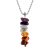 Colar Prata 925 com Banho em Platina Sete Chakras Natural