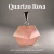 Colar Prata 925 Quartzo Rosa Hexagonal Semi-Lapidado Natural - comprar online
