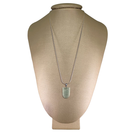 Colar Prata 925 Rabo de Rato Água-Marinha Medalha P. Vecchio