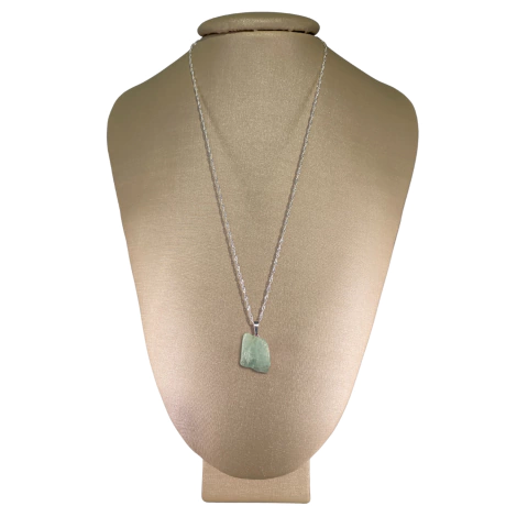 Colar Prata 925 Singapura Água-Marinha Polida - P. Vecchio